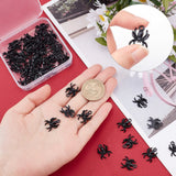 50Pcs Halloween Alloy Pendants, Spider, Electrophoresis Black, 17x13.5x2.5mm, Hole: 1.8mm