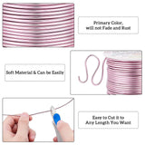 Round Aluminum Wire, Flamingo, 12 Gauge, 2mm, about 98.42 Feet(30m)/roll