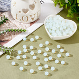 3 Strands Round Opalite Beads Strands, Grade AA, White, 8mm, Hole: 1mm, about 50pcs/strand, 15 inch