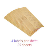 Self Adhesive Gold Foil Embossed Stickers, Medal Decoration Sticker, Word, Gold, 22x6x0.05cm, 4pcs/sheet
