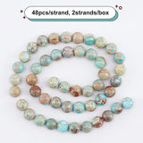 Natural Regalite/Imperial Jasper/Sea Sediment Jasper Beads Strands, Round, Dyed, 8mm, Hole: 1mm, about 48pcs/strand, 15.7 inch, 2strands/box