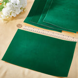 8Pcs Jewelry Flocking Cloth, Polyester, Self-adhesive Fabric, Rectangle, Dark Green, 29.5x20x0.07cm