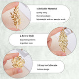 DIY Jewelry Making Finding Kit, Including 96Pcs 12 Styles Iron Cabochons & Link & Pendant & Bead Caps, Triangle & Leaf & Flower & Butterfly, Golden, 27~80.5x10.5~76x0.5~2mm, 8Pcs/style