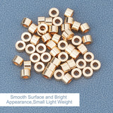 50Pcs Brass Spacer Beads, Column, Golden, 6x4mm, Hole: 3mm