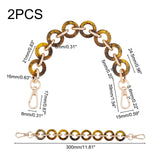 2 Strand Round Resin Bag Handles, with Alloy Clasps, Bag Straps Replacement Accessories, Coconut Brown, 30cm