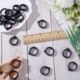 20Pcs Silicone Pendant, for Electronic stylus & Lighter Making, Ring, Black, 29x24.5x7mm, Hole: 3mm, Inner Diameter: 20.5mm