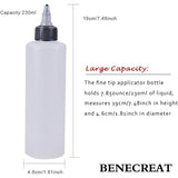 Plastic Glue Bottles, White, 15.6x4.9cm, Capacity: 230ml, 8pcs/set