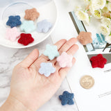 10Pcs 5 Color Star Wool Felt Craft Decoration, for DIY Hairpin Brooch Accessories Supplies, Mixed Color, 26x26x9mm, 2pcs/color, 5 Color, 10pcs