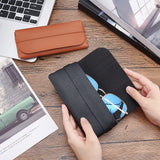 2Pcs 2 Colors PU Imitation Leather Glasses Case, Multifunctional Storage Bag, for Eyeglass, Sun Glasses Protector, Rectangle, Mixed Color, 75x170x6mm, 1pc/color