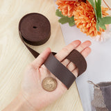 Flat Imitation Leather Cord, for Pillow Decor, Coconut Brown, 25x1.6mm, about 2.73 Yards(2.5m)/Roll