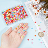 1000Pcs Multi Colour DIY Handcraft Buttons For Dolls Clothes, Flat Round, Resin Button, Mixed Color, 6mm