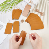 Imitation Leather Tags, Thermo Discolor Leather Stamping Blank Tag, Heat Transfer Blanks, Rectangle, Peru, 91x45x2mm, Hole: 3mm