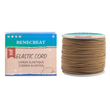 Elastic Cord, Polyester Outside and Latex Core, Tan, 2mm, about 54.68 yards(50m)/roll, 1roll/box