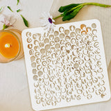 PET Hollow Out Drawing Painting Stencils, for DIY Scrapbook, Photo Album, Others, 30x30cm