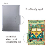 Metal Iron Sign Poster, for Home Wall Decoration, Rectangle, Car Pattern, 300x200x0.5mm