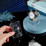 Transparent Acrylic Watch Display Stands, Slant Back Wristwatch Holder, Clear, 7.2x4.45x5.15cm