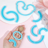 1 Set Plastic Rainbow & Cloud Clay Cutter Set, Multi-Use Fondant Cutter, for Clay Biscuit Making, Deep Sky Blue