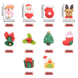 40Pcs 10 Styles Opaque Resin Cabochons, Christmas Theme, Mixed Shapes, Mixed Color, 20~25x15.5~26x6~9mm, 4pcs/style