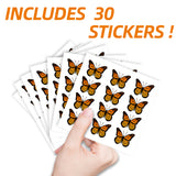 Self-Adhesive Paper Decorative Stickers, for Party, Decorative Presents Sealing, Butterfly, 90x90mm, Stickers: 20x25mm, 12pcs/sheet