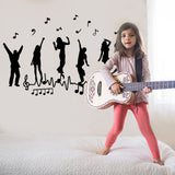 PVC Wall Stickers, for Wall Decoration, Musical Note Pattern, 280x780mm