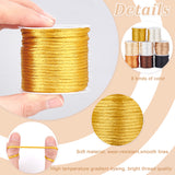 8 Rolls 8 Colors Nylon Rattail Satin Cord, Beading String, for Chinese Knotting, Jewelry Making, Mixed Color, 2mm, about 10.93 yards(10m)/roll, 1 roll/color