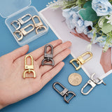 8Pcs 4 Colors Zinc Alloy Swivel Lobster Claw Clasps, Swivel Snap Hook, Mixed Color, 47x24.5x6.5mm, Hole: 19x9mm, 2pcs/color