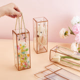 Transparent PVC Plastic Gift Box, with Polyester Cord, Rectangle, Dark Goldenrod, Finished Product: 7x7x21cm, about 3pcs/set