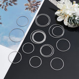 48Pcs 4 Styles 304 Stainless Steel Linking Ring, Stainless Steel Color, 27~32x1mm, Inner Diameter: 25~30mm, 12pcs/style