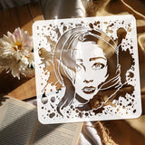 PET Hollow Out Drawing Painting Stencils, for DIY Scrapbook, Photo Album, Human, 30x30cm