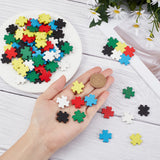 40Pcs 6 Colors Density Board DIY Painting Jigsaw, for Children Toys Crafts Jigsaw, Mixed Color, 19x19x2.5mm, 20pcs/color