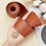 2M Flat Double Face Lychee Pattern Imitation Leather Band, Chocolate, 50x1.8mm, about 2.19 Yards(2m)/Roll