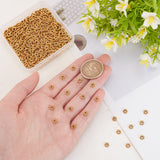 300Pcs Tibetan Style Alloy Beads Daisy Spacer Beads, Granulated Beads, Antique Golden, 6x2mm, Hole: 1.5mm