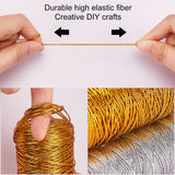 Polyester Metallic Cord, for Jewelry Making, Mixed Color, 1.5mm, about 100m/roll, 2 colors, 1roll/color, 2rolls/set