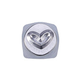 Iron Metal Stamps, for Imprinting Metal, Wood, Leather, Heart Pattern, 64.5x10x10mm