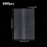 400Pcs Frosted Heat Shrink Sheets Film, For DIY Jewelry Making and Drawing Craft, Clear, 86.5x55.5x0.1mm
