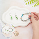 Cloud Shape Handmade Porcelain Desktop Storage Tray, Jewelry Keychain Trinket Ornament Organizer for Decoration, White, 135x195x18mm