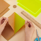 Transparent Acrylic Sheet, Rectangle, for Craft Picture Frame Display Project, Yellow, 180x120x3mm