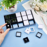15Pcs Square Acrylic Loose Diamond Storage Boxes, Gemstone Display Case with Clear Window and Sponge inside, 9 White and 6 Black, Mixed Color, 18x11x2.5cm, Box: 29x29x16mm