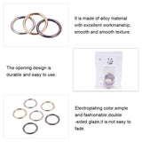 Zinc Alloy Key Clasp Findings, Spring Gate Rings, Mixed Color, 48x5mm, Inner Diameter: 38mm