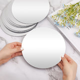 Self Adhesive Acrylic Mirror Wall Sticker, for Home Living Room Bedroom Decoration, Flat Round, Silver, 20x0.2cm