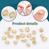 20Pcs 5 Style Brass Beads, Twist Nuggets, Cadmium Free & Nickel Free & Lead Free, Long-Lasting Plated, Real 18K Gold Plated, 6.5~10x4.5~7.5x4.5~6mm, Hole: 1mm, 4pcs/style