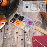 Halloween Bracelet Making Kit, Including Glass Imitation Jade & Acrylic Pearl Beads, Witch & Skeleton & Spider Alloy Pendants, Mixed Color, 182Pcs/box