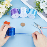 4 Rolls 4 Colors Nylon Rattail Satin Cord, Beading String, for Chinese Knotting, Jewelry Making, Mixed Color, 2mm, about 10.93 yards(10m)/roll, 1 roll/color