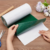 Polyester Felt Sticker, Self Adhesive Fabric, Rectangle, Green, 25x0.1cm, about 4m/roll