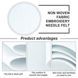 Non Woven Fabric Embroidery Needle Felt for DIY Crafts, White, 140x3mm, about 6m/roll
