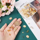 40Pcs 201 Stainless Steel Stud Earring Findings, with 304 Stainless Steel Pin & Hole & Friction Ear Nuts, Oval, Real 24K Gold Plated, 15x11mm, Hole: 1.8mm, Pin: 0.7mm