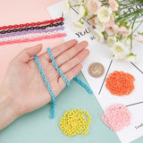 36 Strands 9 Colors ABS Plastic Cable Chains, Oval, Mixed Color, 14.96 inch~15.35 inch(38~39cm)/strand, 4strand/color