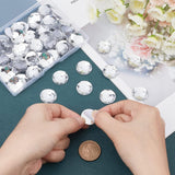 1 Box 60Pcs Self-Adhesive Acrylic Rhinestone Stickers, for DIY Decoration and Crafts, Faceted, Half Round, Clear, 20x5mm