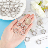 32Pcs Zinc Alloy Spring Gate Rings, O Rings, Platinum, 20x3.5mm, Inner Diameter: 13mm