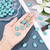 2 Strands Flat Oval Synthetic Turquoise Stone Beads Strands, 18x13x6mm, Hole: 2mm, about 22pcs/strand, 15.70''(39.87cm)